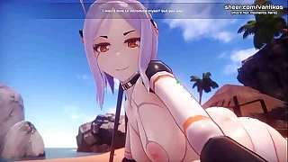 [1080p60fps]Hot anime elf teen gets a gorgeous titjob after sitting on our face with her delicious and petite pussy l My sexiest gameplay moments l Monster Girl Atoll